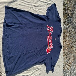 Braves Navy Graphic Tee with Red & Yellow Logo